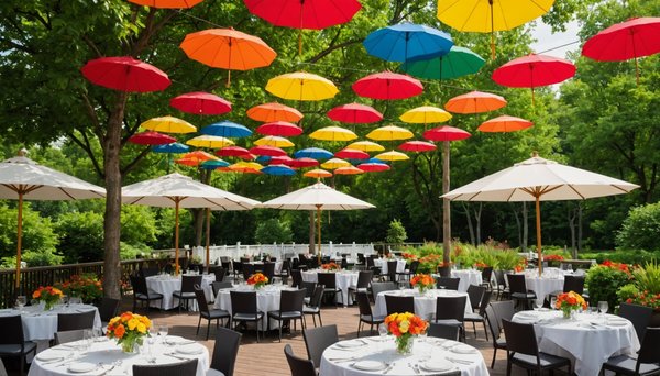 Location parasol coloré : un abri stylé pour vos événements